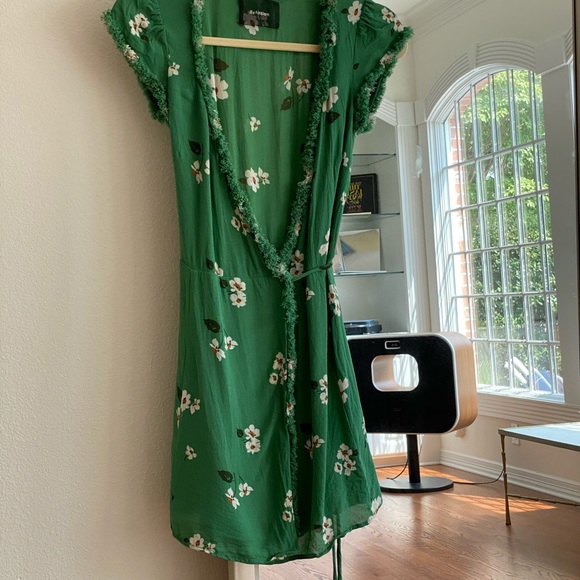 Reformation Ruffle Wrap Dress - Picture 2 of 3